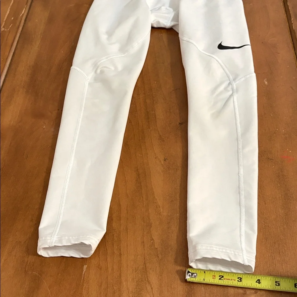 Nike Pro Dri Fit Kids White Compression Pants Size Large